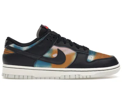 Pre-owned Nike Men's  Dunk Low Graffiti Navy Sneakers In Obsidian/summit White