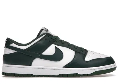 Pre-owned Nike Men's  Dunk Low Michigan State Sneakers In White/team Green In Multi