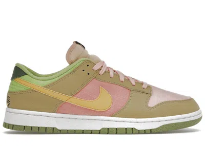 Pre-owned Nike Men's  Dunk Low Next Nature Sun Club Sneakers In Arctic Orange/sanded Gold/vivid Green In Multi