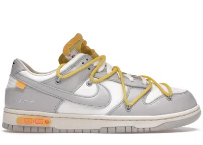 Pre-owned Nike Men's  Dunk Low Offwhite Lot 29 Sneakers In Sail/neutral Grey/opti Yellow In Multi