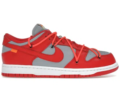 Pre-owned Nike Men's  Dunk Low Offwhite Sneakers In University Red/wolf Grey In Multi