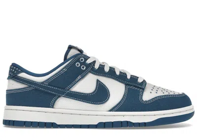Pre-owned Nike Men's  Dunk Low Sashiko Sneakers In Summit White/industrial Blue In Multi