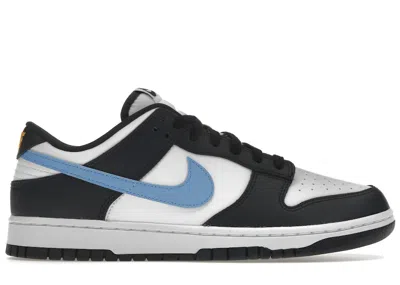 Pre-owned Nike Men's  Dunk Low Sneakers In Midnight Navy/white/university Blue