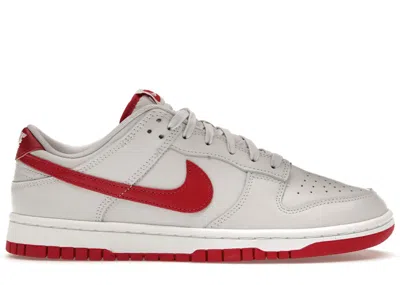 Pre-owned Nike Men's  Dunk Low Sneakers In Vast Grey/varsity Red/white