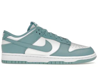 Pre-owned Nike Men's  Dunk Low Sneakers In White/denim Turquoise In Multi