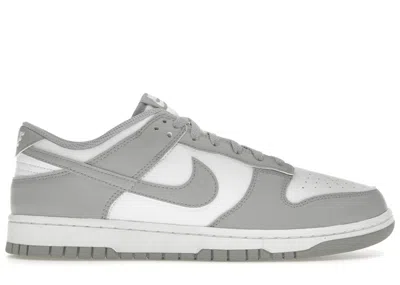 Pre-owned Nike Men's  Dunk Low Sneakers In White/light Smoke Grey In Gray