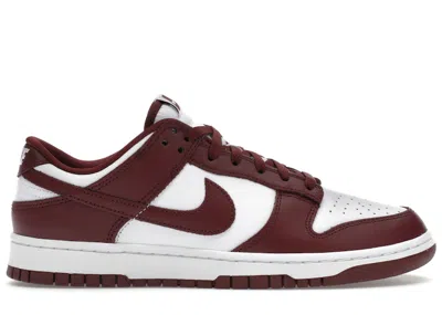 Pre-owned Nike Men's  Dunk Low Sneakers In White/redwood/gym Red