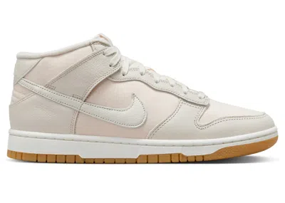 Pre-owned Nike Men's  Dunk Mid Canvas Gum Sneakers In Light Orewood Brown/gum Light Brown