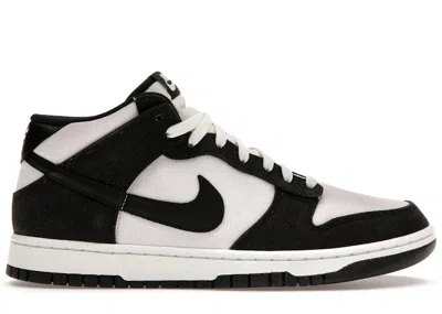 Pre-owned Nike Men's  Dunk Mid Canvas Panda Sneakers In Sail/black
