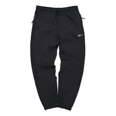 Nike Men's  Embroidered Logo Fleece Casual Sports Pants/trousers/joggers In Black