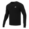 Nike Men's  Embroidered Logo Loose Sports Running Long Sleeves Black T-shirt In Black