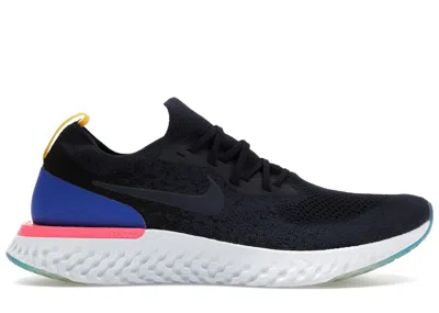 Pre-owned Nike Men's  Epic React Flyknit Sneakers In College Navy/racer Blue