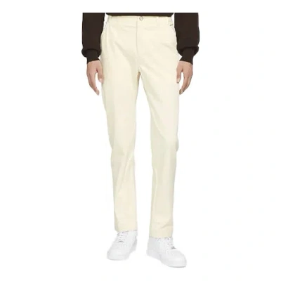Nike Men's  Esc Series Solid Color Straight-leg Casual Pants/trousers Yellow In White