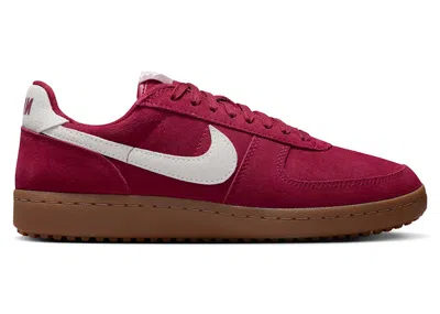 Pre-owned Nike Men's  Field General Sneakers In Team Red/gum Medium Brown/white