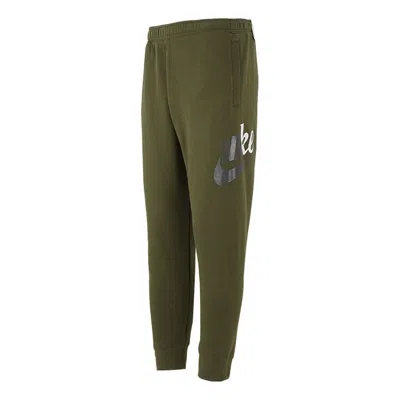 Nike Men's  Fleece Lined Stay Warm Bundle Feet Sports Pants/trousers/joggers Olive In Green