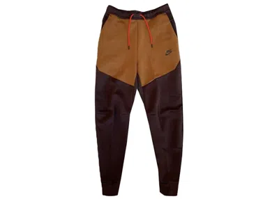 Pre-owned Nike Men's  Fleece Tech Lounge Pants In Brown Basalt/pecan