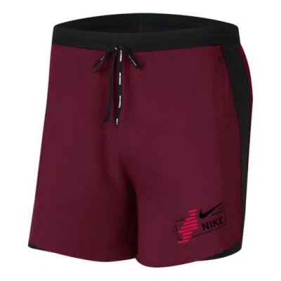 Nike Men's  Flex Stride Future Fast 2-in-1 Running Red Shorts In Burgundy