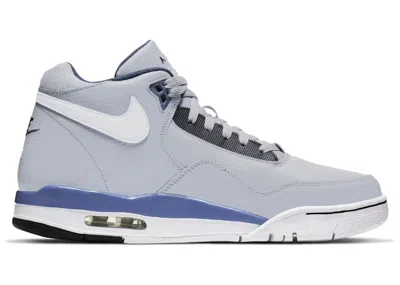Pre-owned Nike Men's  Flight Legacy Sneakers In Wolf Grey/mystic Navy Blue/white
