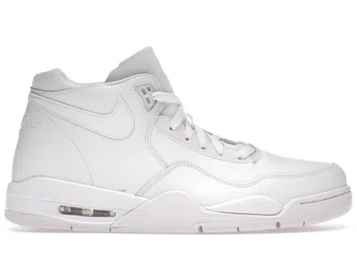 Pre-owned Nike Men's  Flight Legacy Triple Sneakers In White