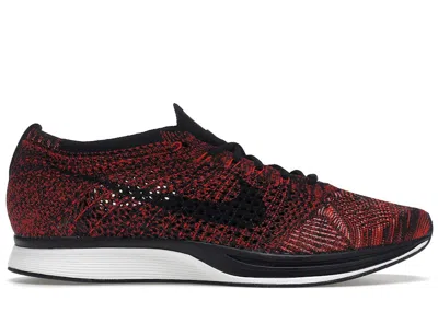 Pre-owned Nike Men's  Flyknit Racer Fire Rooster (2017) Sneakers In University Red/black/bright Mango In Multi
