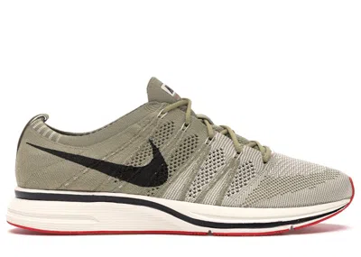 Pre-owned Nike Men's  Flyknit Trainer Sneakers In Neutral Olive/velvet Brown/sail