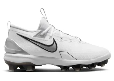 Pre-owned Nike Men's  Force Trout 9 Elite Mcs Metallic Silver Sneakers In White/black/pure Platinum