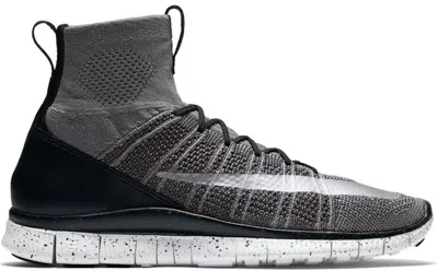 Pre-owned Nike Men's  Free Flyknit Mercurial Sneakers In Dark Grey/silver/black