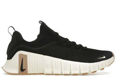 Pre-owned Nike Men's  Free Metcon 6 Sneakers In Black/gum Light Brown/coconut Milk In Multi