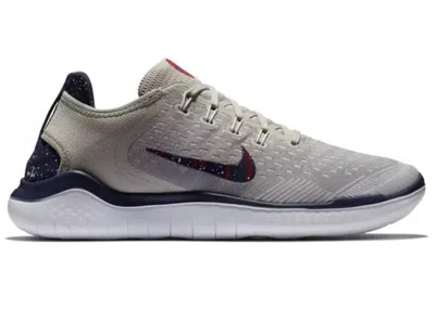 Pre-owned Nike Men's  Free Rn 2018 Sneakers In Moon Particle/neutral Indigo