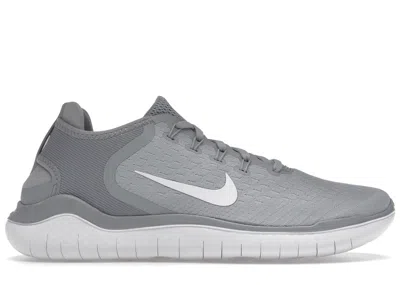 Pre-owned Nike Men's  Free Rn 2018 Sneakers In Wolf Grey/white White Volt