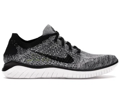 Pre-owned Nike Men's  Free Rn Flyknit 2018 Ombre Sneakers In White/black In Multi