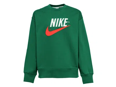 Pre-owned Nike Men's  French Terry Crewneck Sweatshirt In Malachite In Green