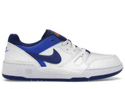 Pre-owned Nike Men's  Full Force Low Deep Royal Blue Sneakers In Summit White/racer Blue In Multi