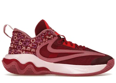 Pre-owned Nike Men's  Giannis Immortality 3 Alphabet Bros Sneakers In Noble Red/ice Peach/desert Berry