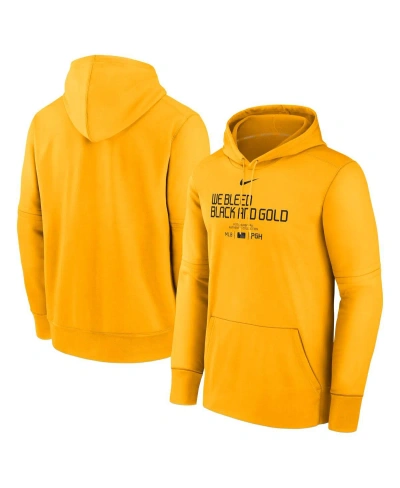 Nike Men's  Gold Pittsburgh Pirates City Connect Practice Performance Pullover Hoodie
