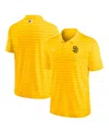 Nike Men's  Gold San Diego Padres Authentic Collection Victory Striped Performance Polo Shirt In Gold