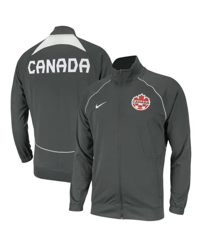 Nike Men's  Gray Canada Soccer Anthem Raglan Full-zip Jacket
