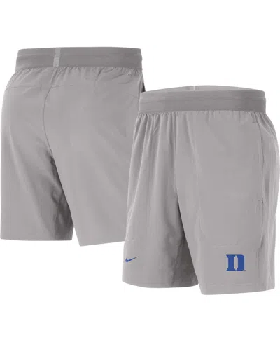 Nike Men's  Gray Duke Blue Devils Player Performance Shorts