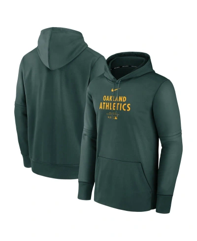 Nike Men's  Green Oakland Athletics Authentic Collection Practice Performance Pullover Hoodie