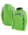 Nike Men's  Green Seattle Seahawks Sideline Athletic Stack Performance Pullover Hoodie In Green