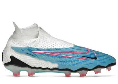 Pre-owned Nike Men's  Gripknit Phantom Gx Elite Dynamic Fit Fg Blast Pack Sneakers In Baltic Blue/white/laser B
