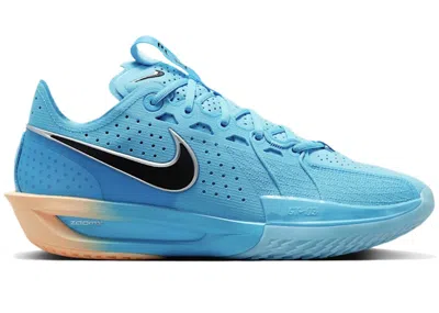 Pre-owned Nike Men's  Gt Cut 3 Sneakers In Furious Blue/metallic Silver/light Orange In Multi