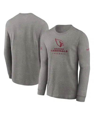 Nike Men's Dri-fit Sideline Team (nfl Arizona Cardinals) Long-sleeve T-shirt In Grey