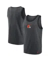 Nike Men's  Heathered Charcoal Cleveland Browns Tri-blend Tank Top In Heathered Charcoal