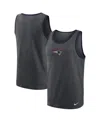 Nike Men's  Heathered Charcoal New England Patriots Tri-blend Tank Top In Heathered Charcoal