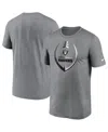 Nike Men's  Heathered Gray Las Vegas Raiders Icon Legend Performance T-shirt In Heathered Gray