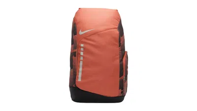 Pre-owned Nike Men's  Hoops Elite Backpack (32l) In Light Wild Mango/black/light Orewood Brown