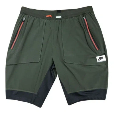 Nike Men's  Hybrid Splicing Quick Dry Breathable Sports Shorts Green