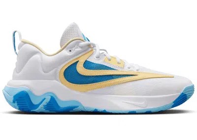 Pre-owned Nike Men's  Immortality 3 Light Photo Blue Sneakers In White/light Laser Orange/soft Yellow