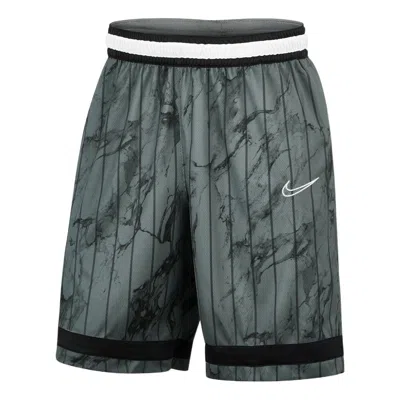 Nike Men's  Ink Line Design Elastic Waistband Sports Basketball Shorts Gray